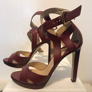 NEW Paul Andrew Aeron Burgundy Heels Size 37